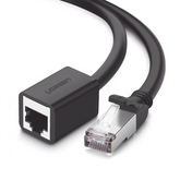 Cable de Extensión Cat6 RJ45 F/UTP / Macho a Hembra / 0.5m / Método de conexión 568B / Velocidad de transmisión 1000Mbps / Ancho de banda del canal 250MHz / Caja de Cobre / Negro