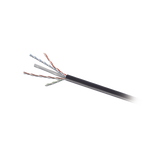 Bobina de Cable UTP de 4 Pares, Para Exterior con Gel, Cat6 (23 AWG), Industrial para Climas Extremos, Enterrado Directo, Color Negro, 305 m