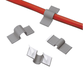 Clip adhesivo 12,7 mm, gris claro