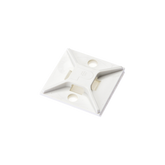 Montaje-Sujetador Para Cable de 4 Vías, con Adhesivo, 25.4 x 25.4mm (1in x 1in), Color Blanco, Uso en Interior, 1 pieza