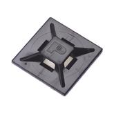 Montaje-Sujetador Para Cable de 4 vías, con Adhesivo Acrilico, 25.4 x 25.4mm (1in x 1in), Color Negro, Uso en Exterior, 1 pieza