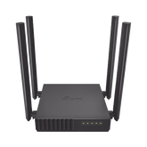 Router Inalámbrico doble banda AC, 2.4 GHz y 5 GHz Hasta 1200 Mbps, 4 antenas externas omnidireccional, 4 Puertos LAN 10/100 Mbps, 1 Puerto WAN 10/100 Mbps, Versión 6