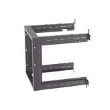 Rack PanZone® de Montaje en Pared, de 19in, Profundidad Ajustable, Rieles Numerados y Roscados #12-24, 12 UR, Color Negro