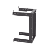 Rack PanZone® de Montaje en Pared, de 19in, Profundidad Ajustable, Rieles Numerados y Roscados #12-24, 18 UR, Color Negro