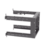 Rack PanZone® de Montaje en Pared, de 19in, Profundidad Ajustable, Rieles Numerados y Roscados #12-24, 9 UR, Color Negro