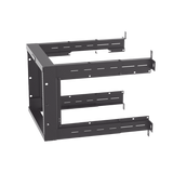 Rack PanZone® de Montaje en Pared, de 19in, Profundidad Ajustable, Rieles Numerados y Roscados #12-24, 9 UR, Color Negro