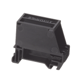 Adaptador de 1 Puerto, Para Conectores Tipo Mini-Com, Blindado, Montaje en Riel Din Estándar de 35mm, Color Negro