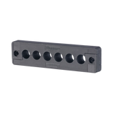 Pasacables de 6 Orificios en Línea 4.41" X 0.67" IP65, para Cables Terminados, Color Negro