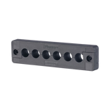 Pasacables de 6 Orificios en Línea 4.41" X 0.67" IP65, para Cables Terminados, Color Negro