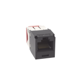 Conector Jack RJ45 Estilo TG, Mini-Com, Categoría 5e, de 8 posiciones y 8 cables, Color Negro