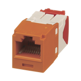 Conector Jack RJ45 Estilo TG, Mini-Com, Categoría 5e, de 8 posiciones y 8 cables, Color Naranja