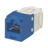 Conector Jack RJ45 Estilo TG, Mini-Com, Categoría 6, de 8 posiciones y 8 cables, Color Azul