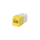 Conector Jack RJ45 Estilo TG, Mini-Com, Categoría 6, de 8 posiciones y 8 cables, Color Amarillo