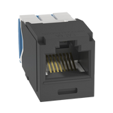 Conector Jack RJ45 Estilo TG, Mini-Com, Categoría 6A, de 8 posiciones y 8 cables, Color Negro