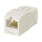 Conector Jack RJ45 Estilo TG, Mini-Com, Categoría 6A, de 8 posiciones y 8 cables, Color Blanco Mate