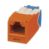 Conector Jack RJ45 Estilo TG, Mini-Com, Categoría 6A, de 8 posiciones y 8 cables, Color Naranja
