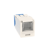 Conector Jack RJ45 Estilo TG con Ventana, Mini-Com, Categoría 6A, de 8 posiciones y 8 cables, Color Blanco