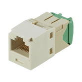Conector Jack RJ45 Estilo TG, Mini-Com, Categoría 6, de 8 posiciones y 8 cables de Calibre 28/30 AWG, Color Blanco