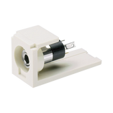 Módulo Estéreo de 3.5mm (1/8"), Tipo Mini-Com, Para Soldar, Color Blanco Mate