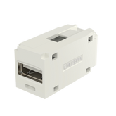 Módulo Acoplador USB 2.0, Hembra a Hembra, Tipo Mini-Com, Color Blanco Mate
