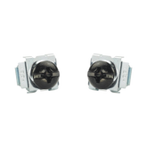 Kit de 100 Tornillos y 100 Tuercas Enjauladas #12-24, Para Uso en Gabinetes o Racks con Rieles con Orificios Cuadrado