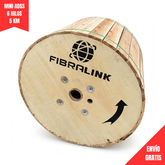 Carrete de 5 KM de Cable de Fibra Óptica mini ADSS (ASU) SM G652D 6 Núcleos 120 Span - Fibralink