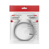 Cable de Parcheo (Patch Cord) / UTP / Cat. 6 (24 AWG) / 10 Metros / Color Gris / Ideal para PoE+ / Interior