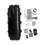 Caja de Distribución de Fibra Óptica Horizontal hasta 96 empalmes Exterior IP68 2 puertos de entrada y salida - Fibralink