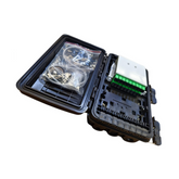 Caja de Distribución de Fibra Óptica 24 Empalmes con 16 Acopladores y Splitter PLC SC/APC - Fibralink