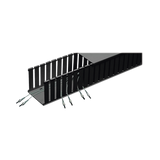 Canaleta Ranurada de PVC sin Tapa, Fiber-Duct™, 4 in de Ancho, 4 in de Alto y 1828.8 mm de Largo, Color Negro