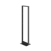 Rack de Dos Postes Estándar de 19 in, Rieles Numerados y Roscados #12-24, Fabricado en Aluminio, 45 Unidades de Rack, Color Negro