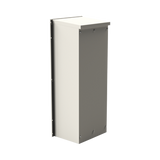 Gabinete Acero Galv. para 3 Bat. PL110D12. Puerta Sin Ventilación. Acc. de piso o poste No incluidos (400 x 1060 x 300mm).