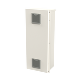 Gabinete Acero Galv. para 3 Bat. PL110D12. Puerta Ventilada. Acc. de piso o poste No incluidos (400 x 1060 x 300mm).