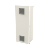 Gabinete Acero Galv. para 3 Bat. PL110D12. Puerta Ventilada. Acc. de piso o poste No incluidos (400 x 1060 x 300mm).