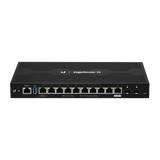 EdgeRouter 12, con 10 puertos 10/100/1000 Mbps + 2 puertos SFP, con funciones avanzadas de ruteo