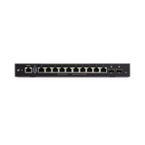EdgeRouter 12 PoE pasivo 24 V, con 10 puertos 10/100/1000 Mbps + 2 puertos SFP, con funciones avanzadas de ruteo