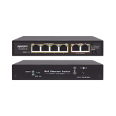 Switch PoE / 100 Metros PoE / 4 puertos 802.3af /at 10/100/1000 Mbps + 2 puerto uplink