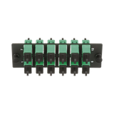 Placa Acopladora de Fibra Optica FAP, Con 12 Conectores SC/APC (12 Fibras), Para Fibra Monomodo OS1/OS2, Color Verde