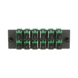 Placa Acopladora de Fibra Optica FAP, Con 12 Conectores SC/APC (12 Fibras), Para Fibra Monomodo OS1/OS2, Color Verde