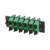 Placa Acopladora de Fibra Optica FAP, Con 12 Conectores SC/APC (12 Fibras), Para Fibra Monomodo OS1/OS2, Color Verde