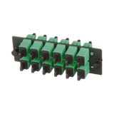 Placa Acopladora de Fibra Optica FAP, Con 12 Conectores SC/APC (12 Fibras), Para Fibra Monomodo OS1/OS2, Color Verde