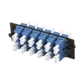 Placa Acopladora de Fibra Optica FAP, Con 12 Conectores LC Duplex (24 Fibras), Para Fibra Monomodo OS1/OS2, Color Azul