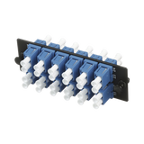 Placa Acopladora de Fibra Optica FAP, Con 12 Conectores LC Duplex (24 Fibras), Para Fibra Monomodo OS1/OS2, Color Azul