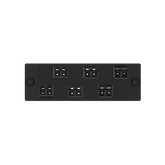 Placa Acopladora de Fibra Optica FAP, Con 6 Conectores LC Duplex (12 Fibras), Para Fibra Multimodo OM3/OM4, Color Negro
