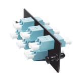 Placa Acopladora de Fibra Optica FAP, Con 6 Conectores LC Duplex (12 Fibras), Para Fibra Multimodo OM3/OM4, Color Aqua