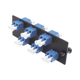 Placa Acopladora de Fibra Optica FAP, Con 6 Conectores LC Duplex (12 Fibras), Para Fibra Monomodo OS1/OS2, Color Azul