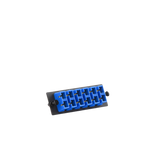Placa Acopladora de Fibra Optica FAP, Con 6 Conectores SC Duplex (12 Fibras), Para Fibra Monomodo OS1/OS2, Color Azul
