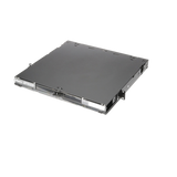 Panel de Distribución de Fibra Óptica, Acepta 4 Placas FAP o FMP, Bandeja Deslizable e Inclinable Hacia Abajo, Hasta 96 Fibras, Color Negro, 1UR