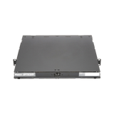 Panel de Distribución de Fibra Óptica, Acepta 4 Placas FAP o FMP, Bandeja Deslizable e Inclinable Hacia Abajo, Hasta 96 Fibras, Color Negro, 1UR