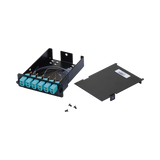 Placa Acopladora de Fibra Óptica FAP, Con 12 Pigtails y 6 Conectores LC Duplex (12 Fibras), Para Fibra Multimodo OM3/OM4, Color Aqua